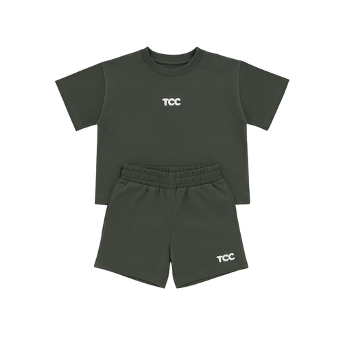 Boy’s Matching Set - Charcoal Olive