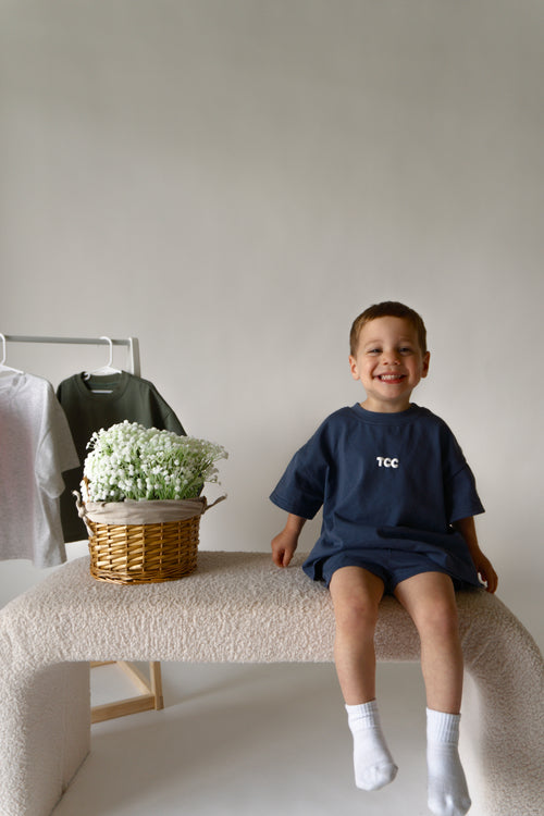 Boys Matching Set - Navy Blue